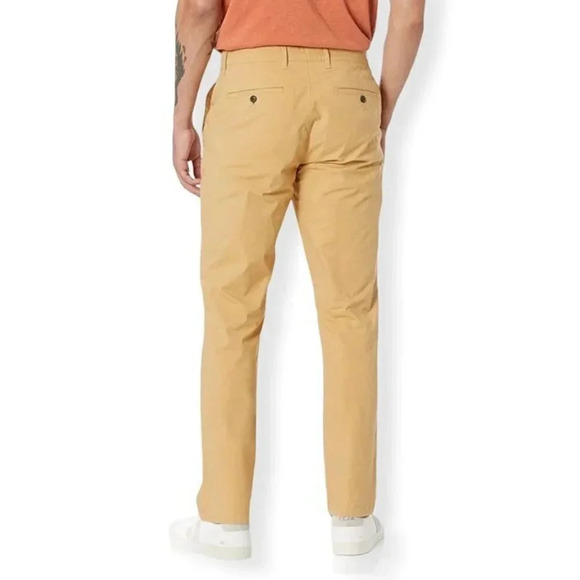 Men's Classic Pants Slim Leg Yellow Size 33x30 - Picture 3 of 12